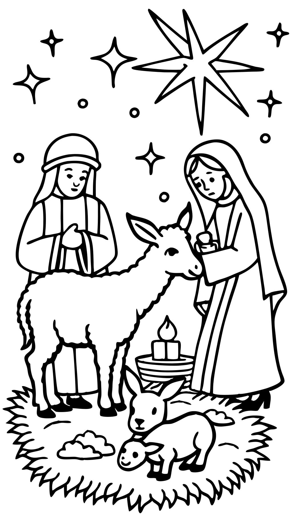 nativity color pages